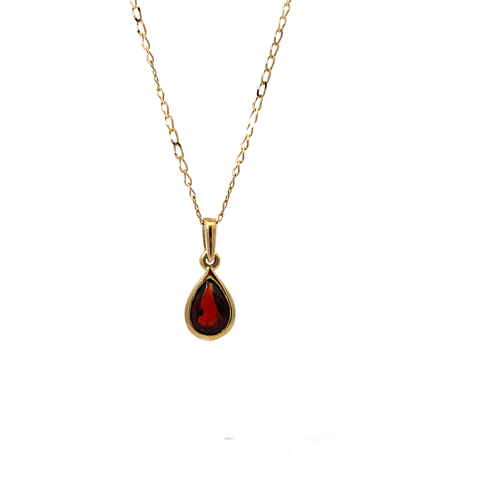 9K Yellow Gold "Garnet" Necklace