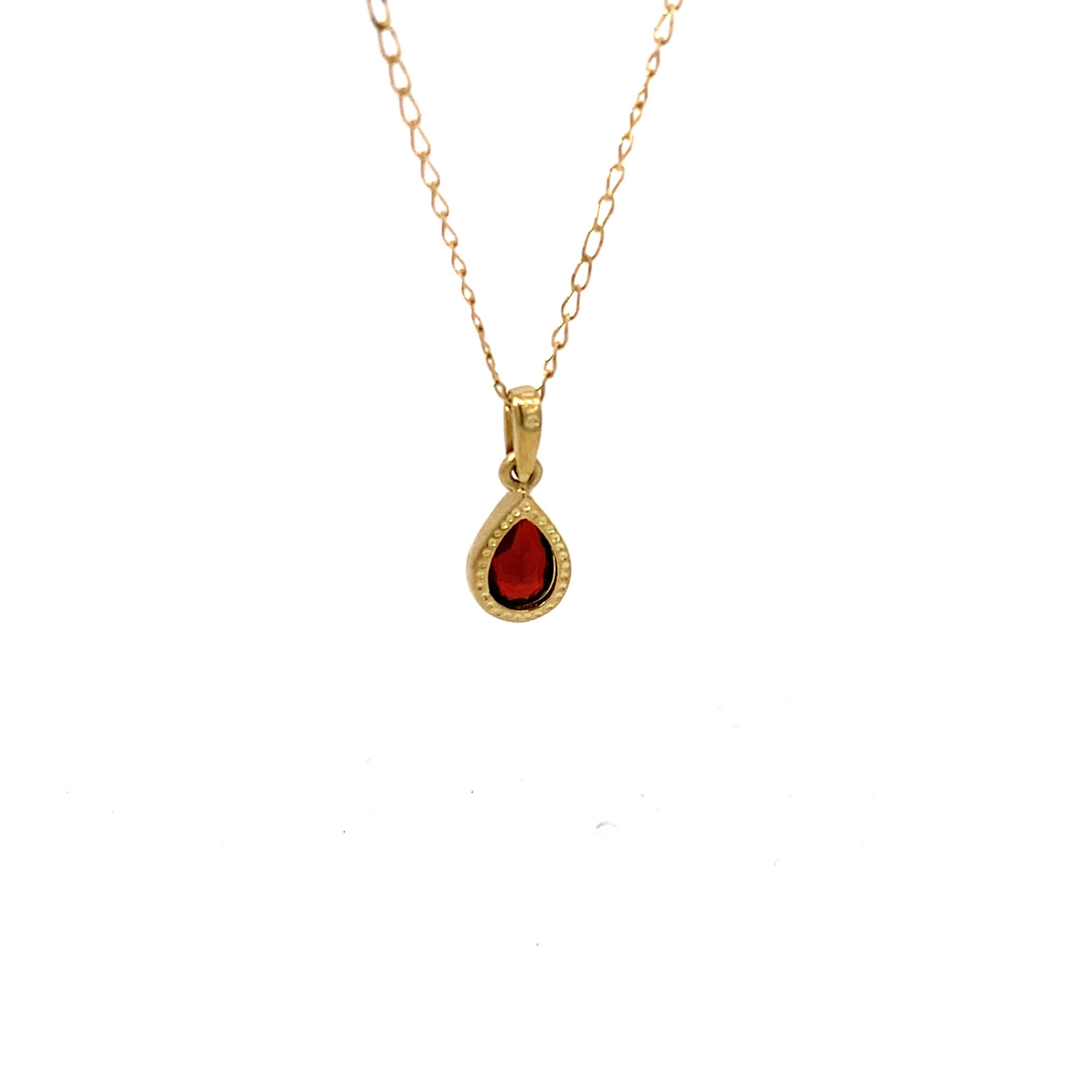 9K Yellow Gold "Garnet" Necklace