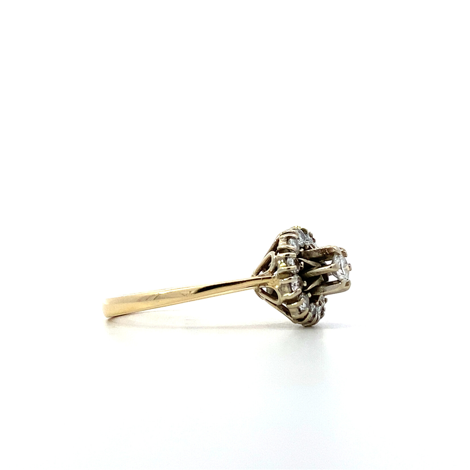 14K Yellow Gold Diamond Ring sz 8.5 D+/-.59ctw