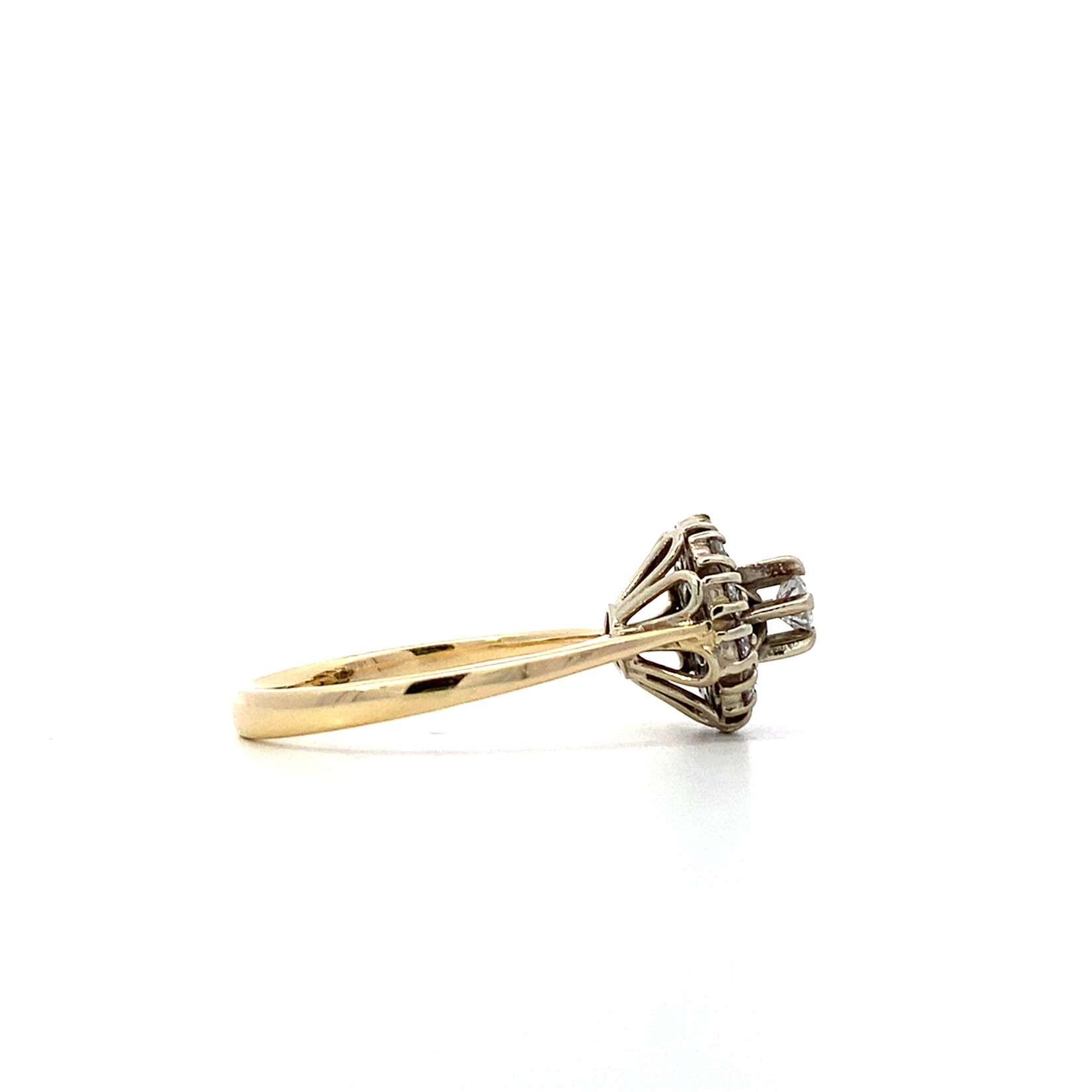 14K Yellow Gold Diamond Ring sz 8.5 D+/-.59ctw