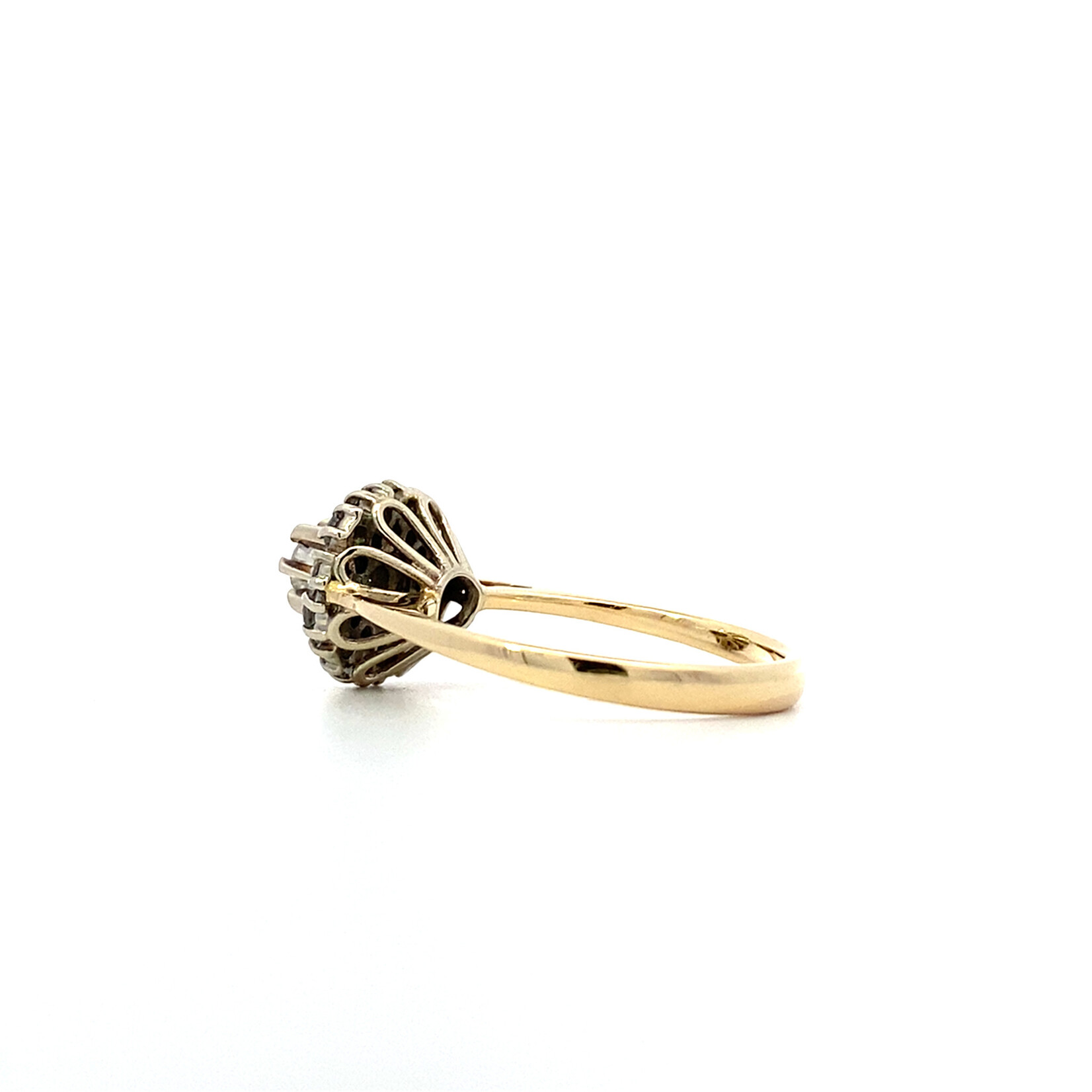 14K Yellow Gold Diamond Ring sz 8.5 D+/-.59ctw