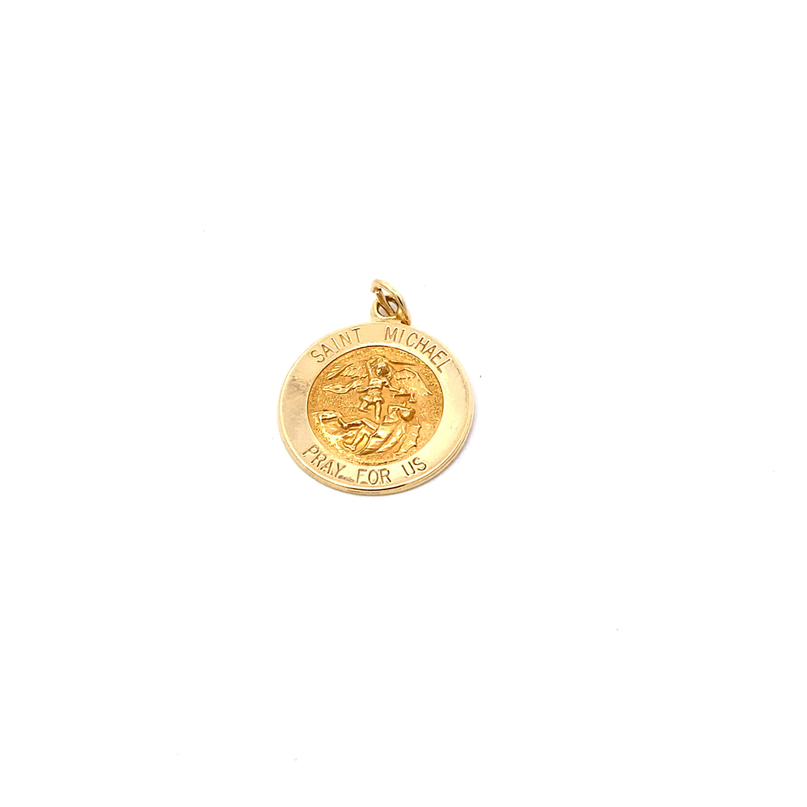 14K Yellow Gold Saint Michael pendant