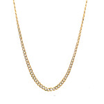 14K Two-Tone 18" Curb Chain