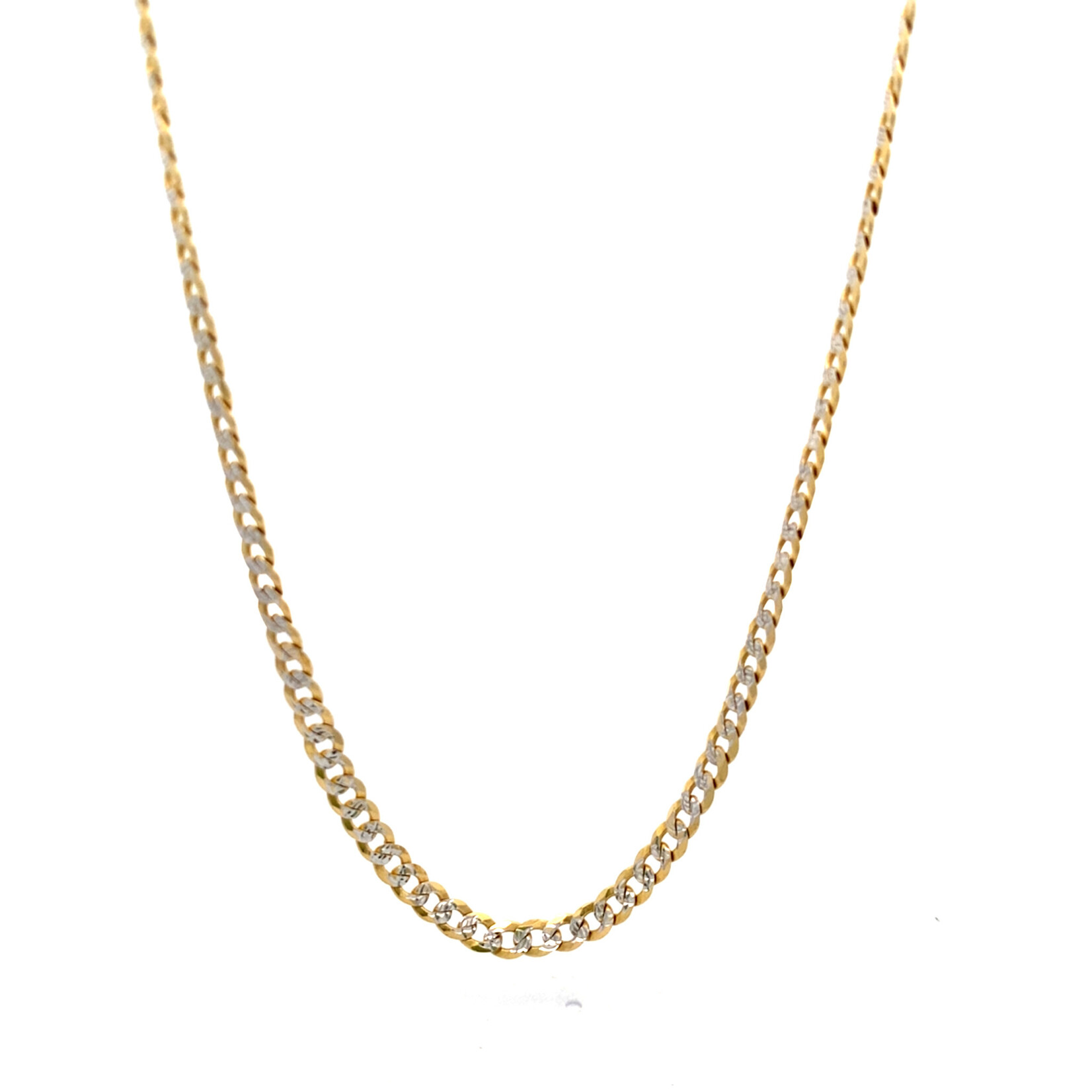14K Two-Tone 18" Curb Chain