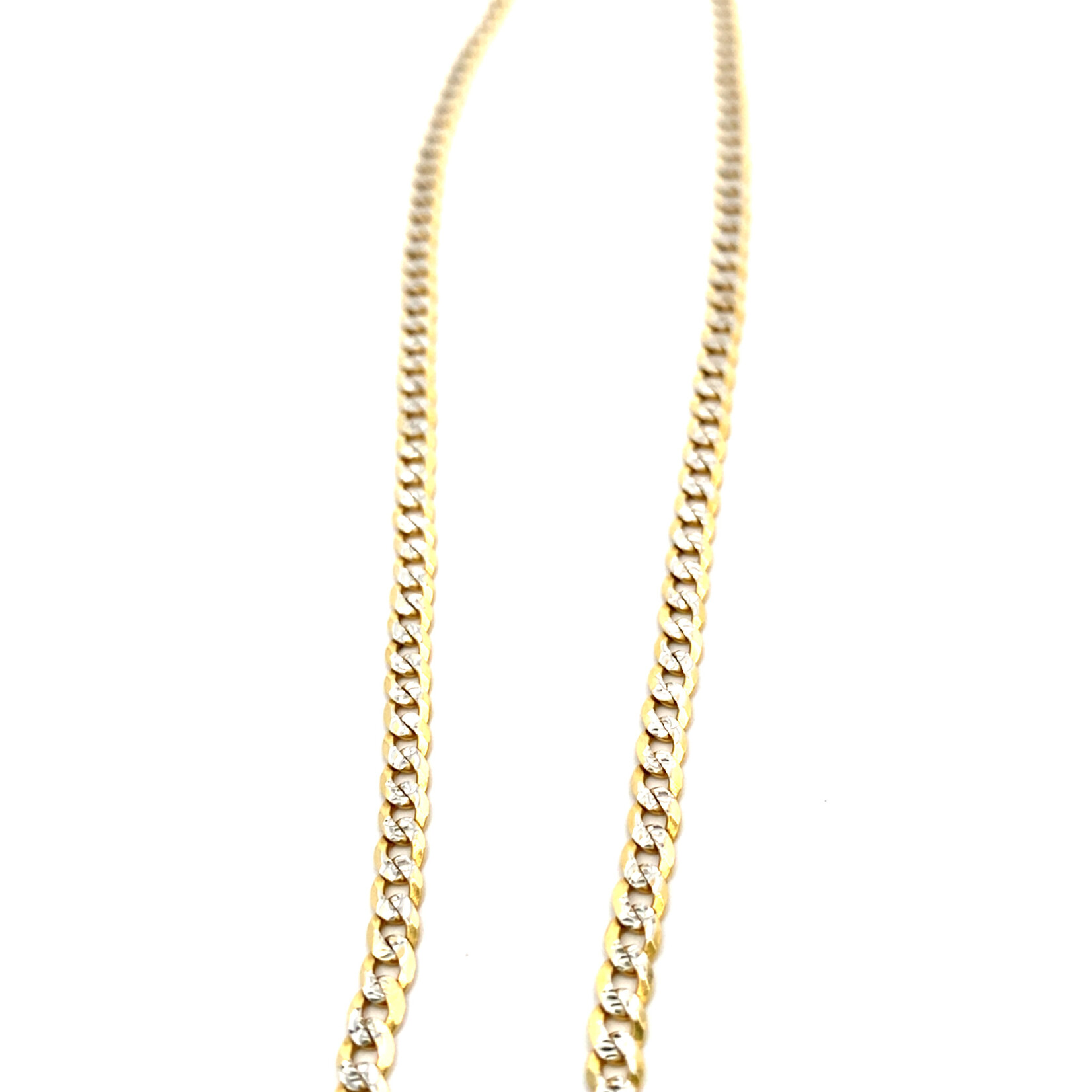 14K Two-Tone 18" Curb Chain