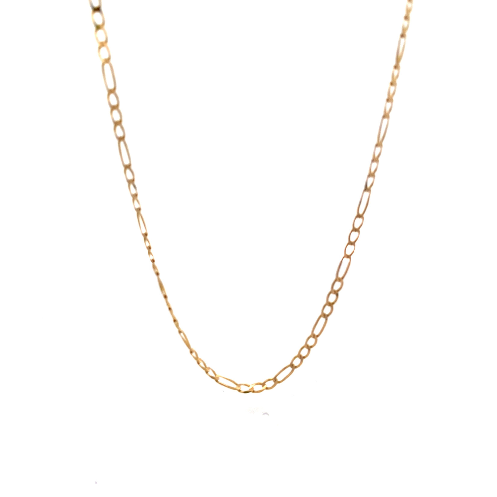9K Yellow Gold 18" Figaro Chain
