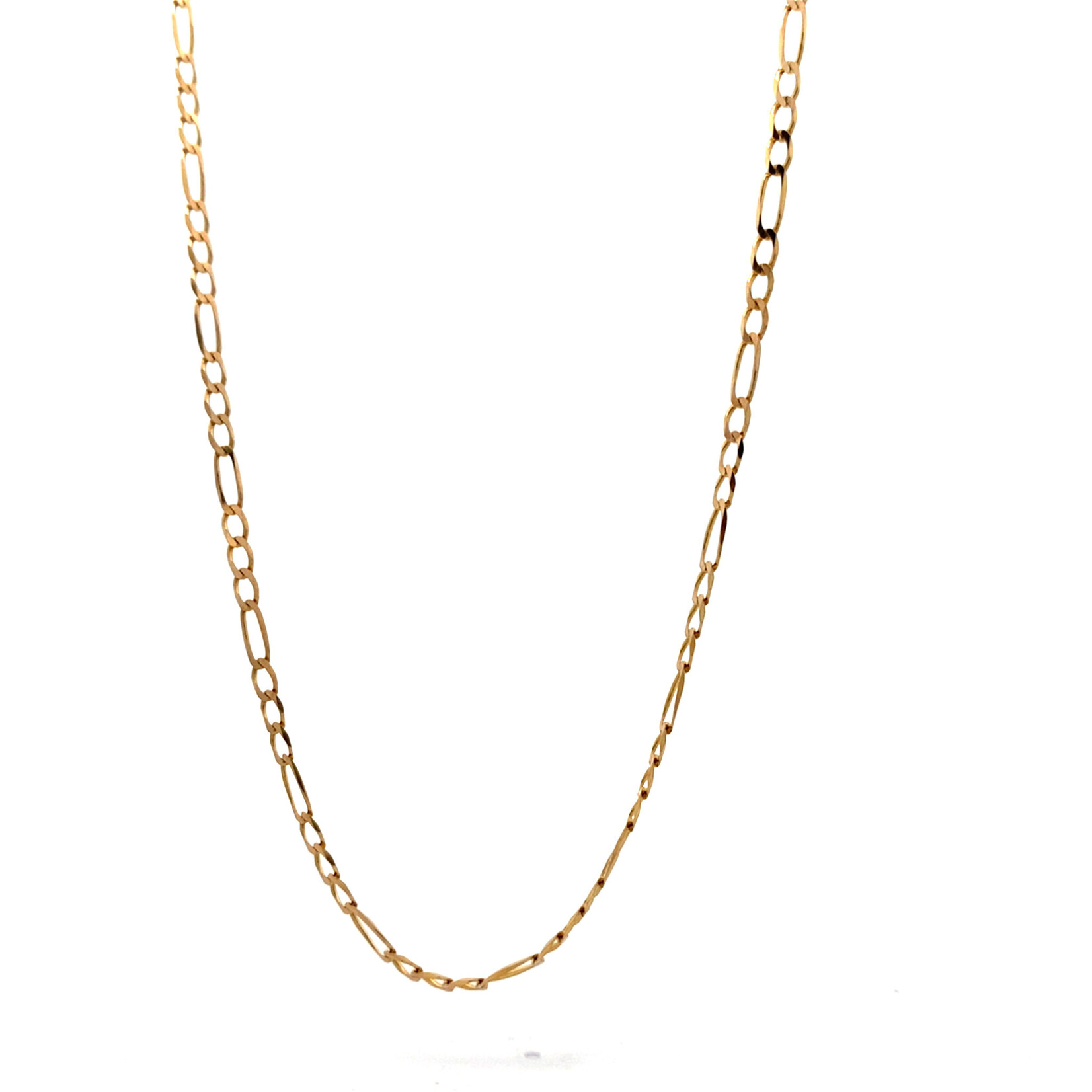 9K Yellow Gold 18" Figaro Chain