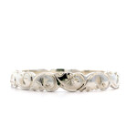 Lehua Blossom Sterling Silver 8mm Barrel Heavy Pua Lehua Kalai Kula sz7.5
