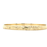 Lehua Blossom 14K Yellow Gold 5mm Barrel Medium Lehua Blossom sz7.5
