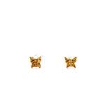 14K Yellow Gold Butterfly Children Screwback Earrings
