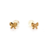 14K Yellow Gold Keiki Bow stud earrings