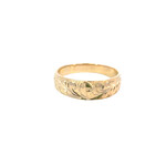 Waves 14K Yellow Gold 5mm Barrel Taper Waves Ring size 6.75