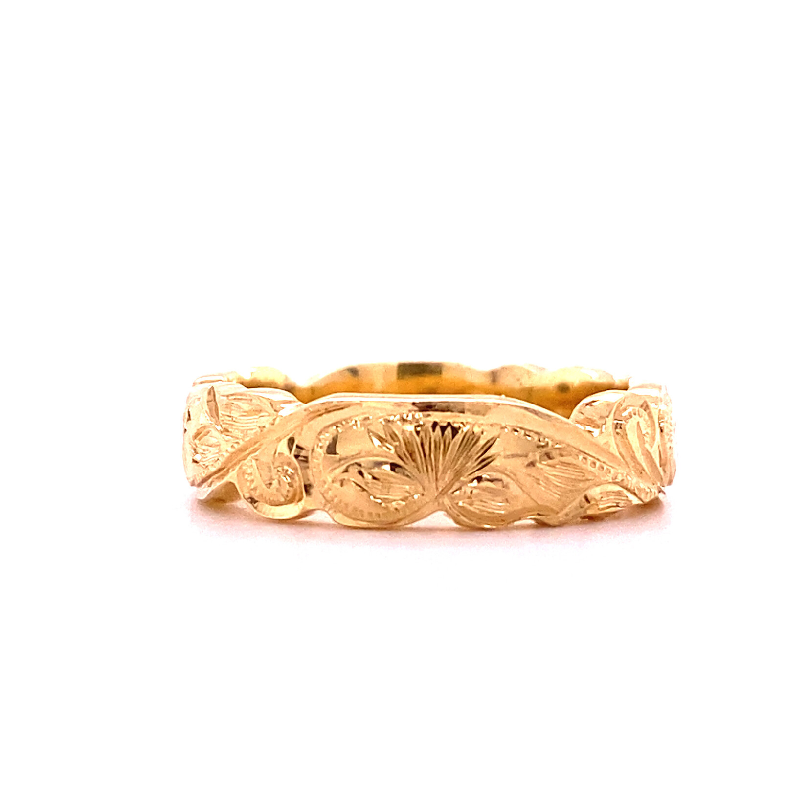 Lehua Blossom 14K Yellow Gold Pua Lehua ring sz5.5