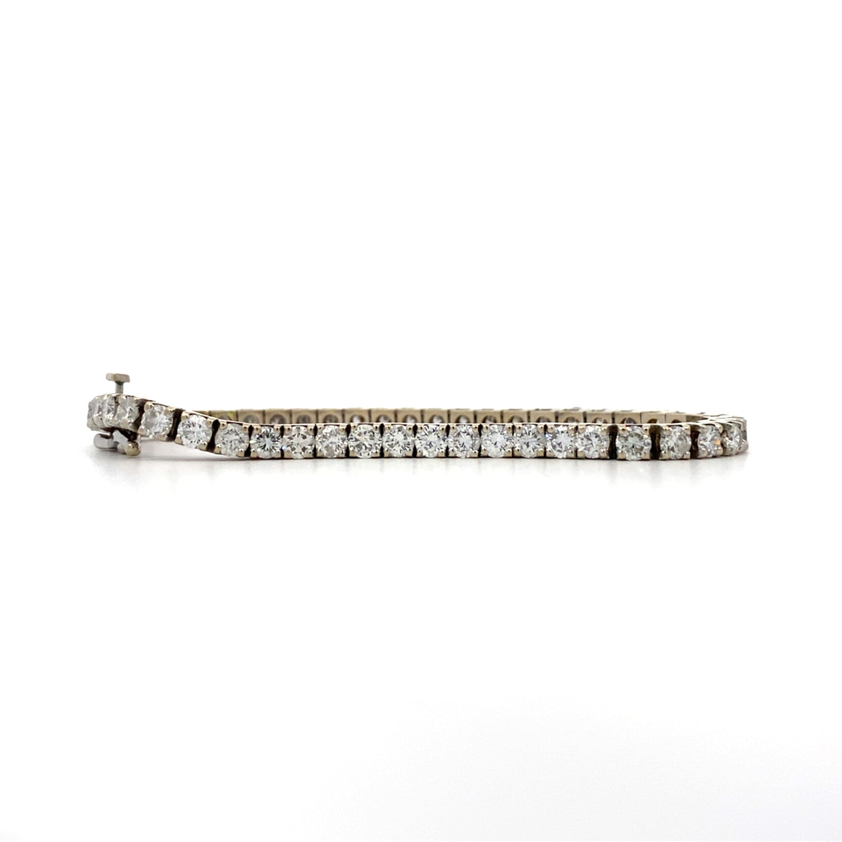 14K White Gold 6.5" Diamond Tennis bracelet 7.91ct (Has Orig. Apprasial on File)