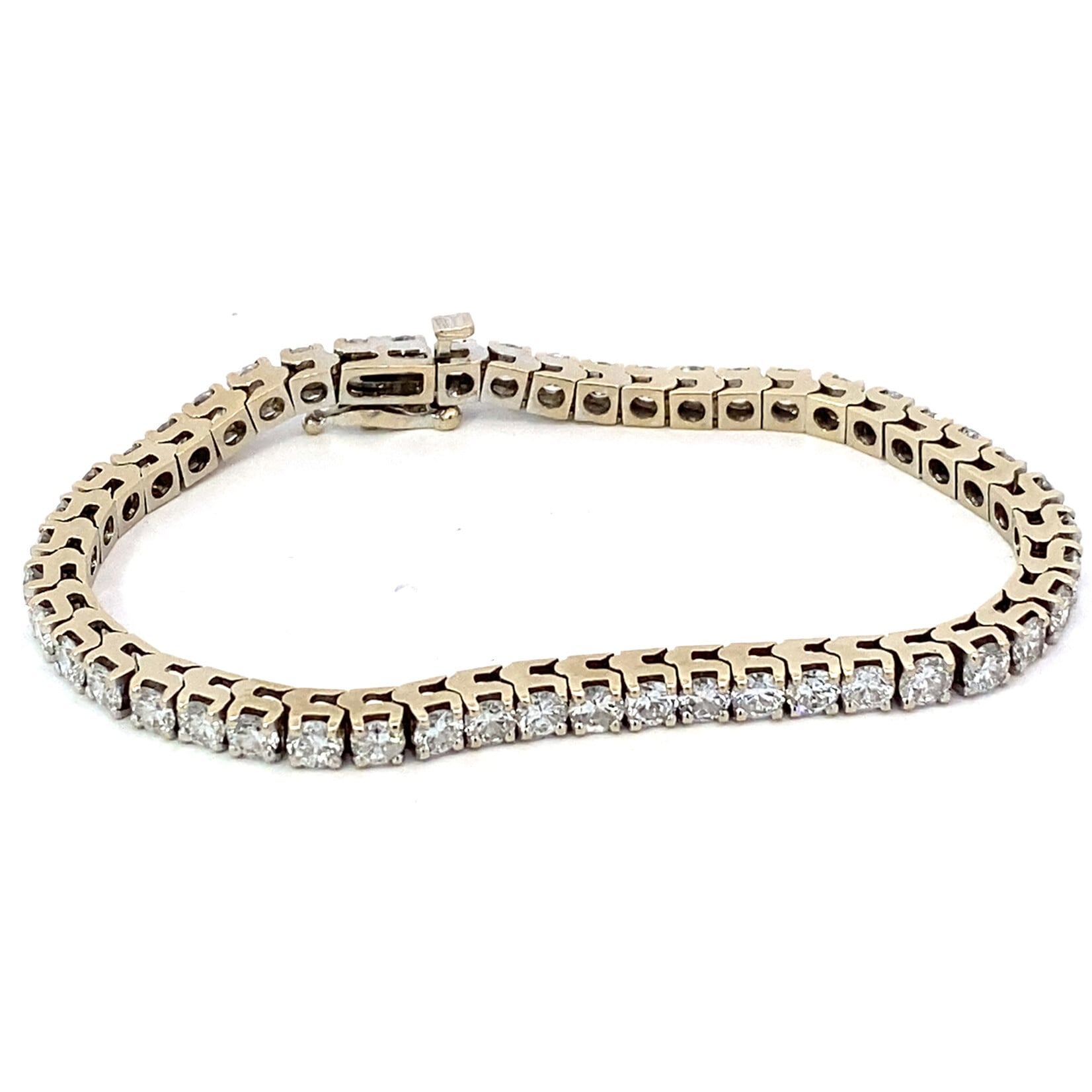 14K White Gold 6.5" Diamond Tennis bracelet 7.91ct (Has Orig. Apprasial on File)