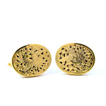 14K Yellow Gold Phoenix Cuff Links