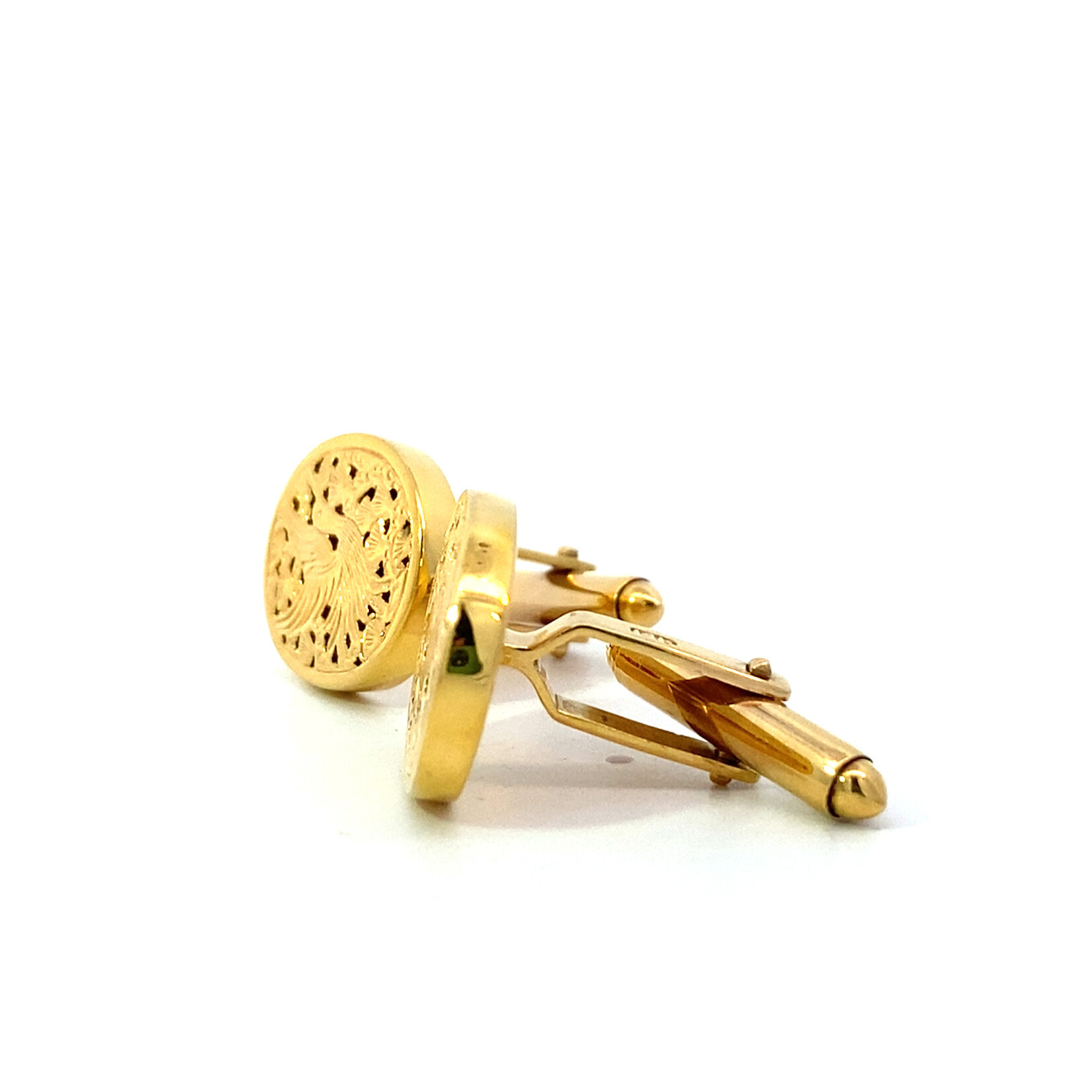 14K Yellow Gold Phoenix Cuff Links