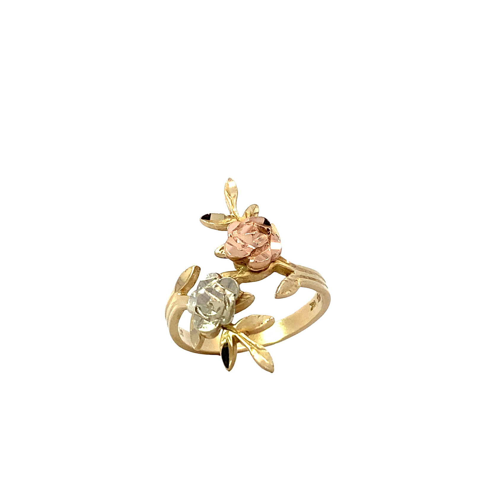14K Tri Color Rose Ring sz5.5