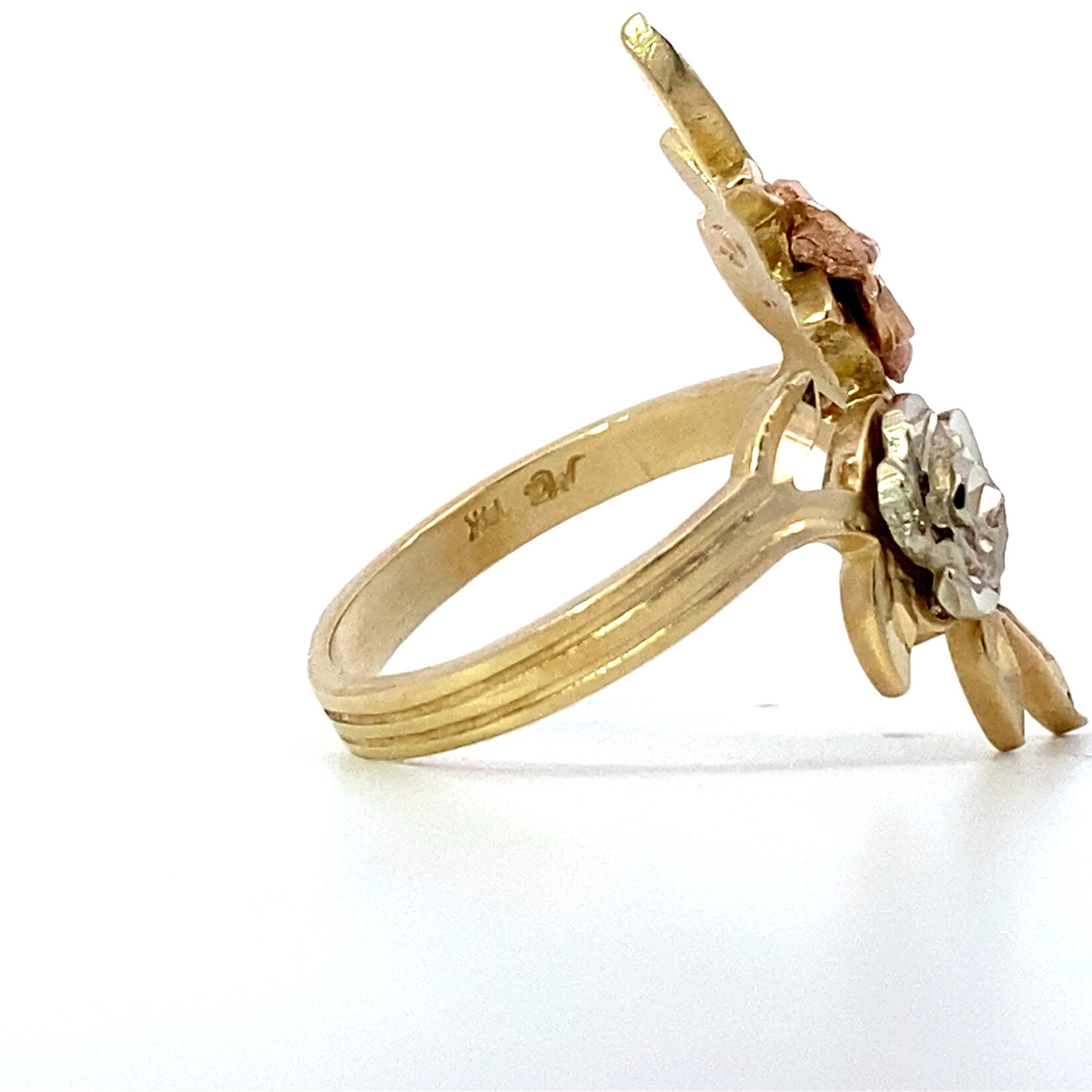 14K Tri Color Rose Ring sz5.5
