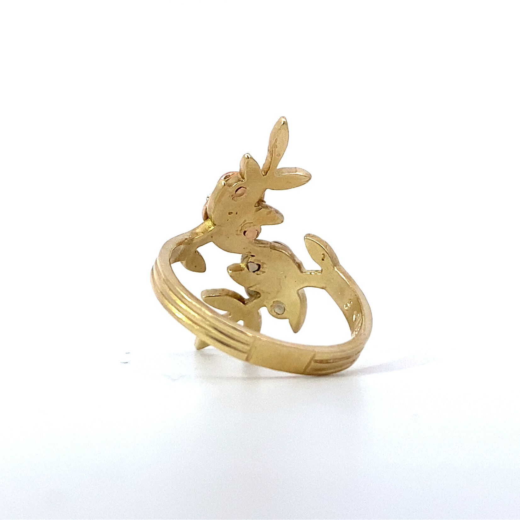 14K Tri Color Rose Ring sz5.5