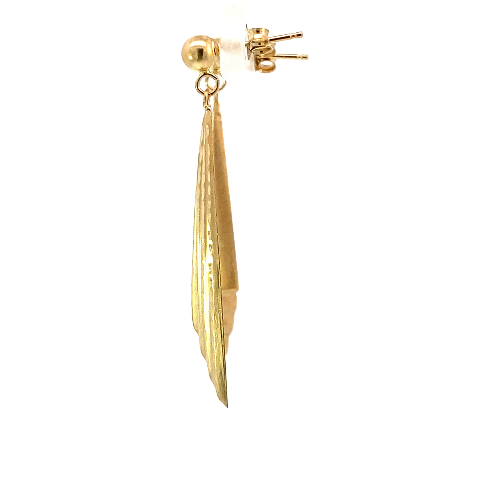 10K Yellow Gold Shield Post Dangles