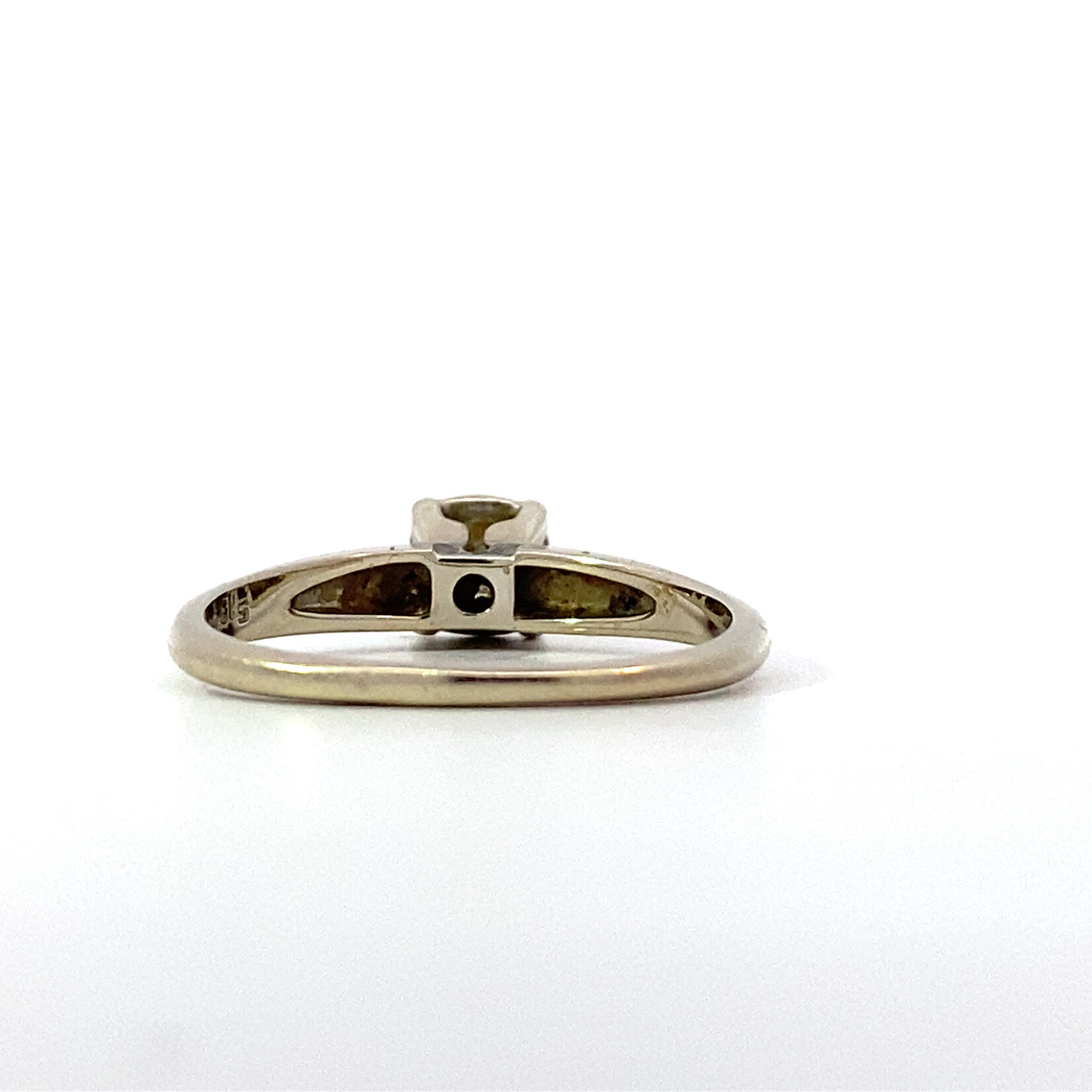 14K White Gold Diamond Ring sz5 D+/-.18ctw