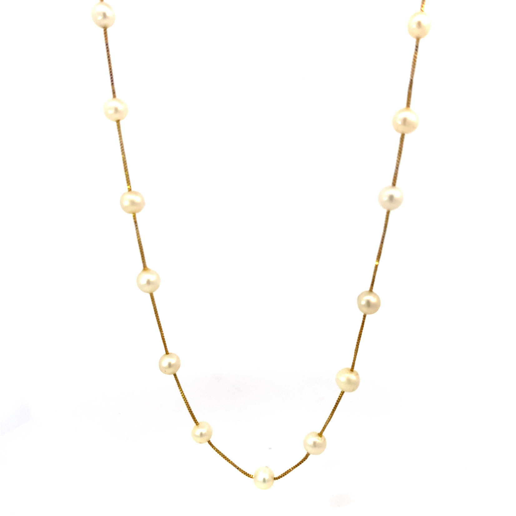 14K Yellow Gold 18" FWP Tin Cup Necklace