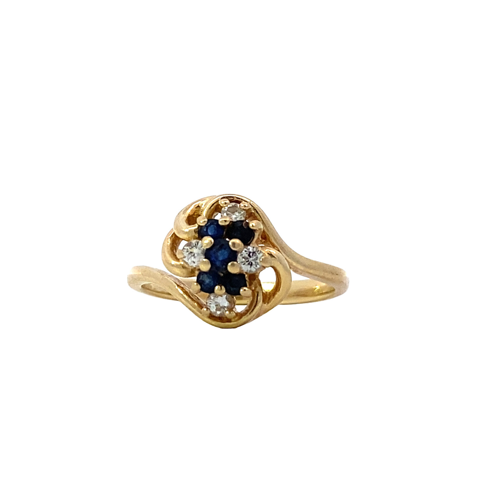14K Yellow Sapphire & Diamond Ring sz5.5