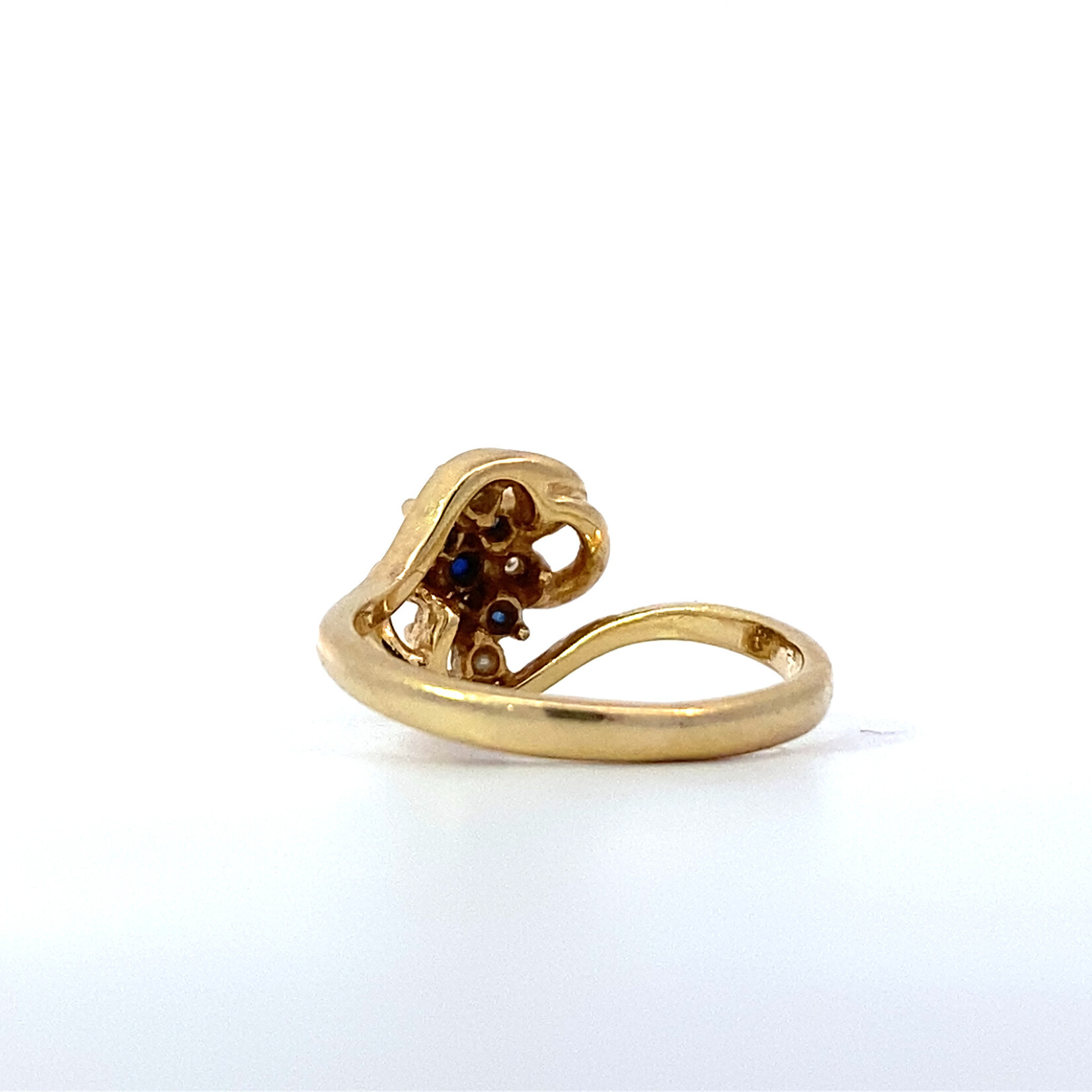 14K Yellow Sapphire & Diamond Ring sz5.5