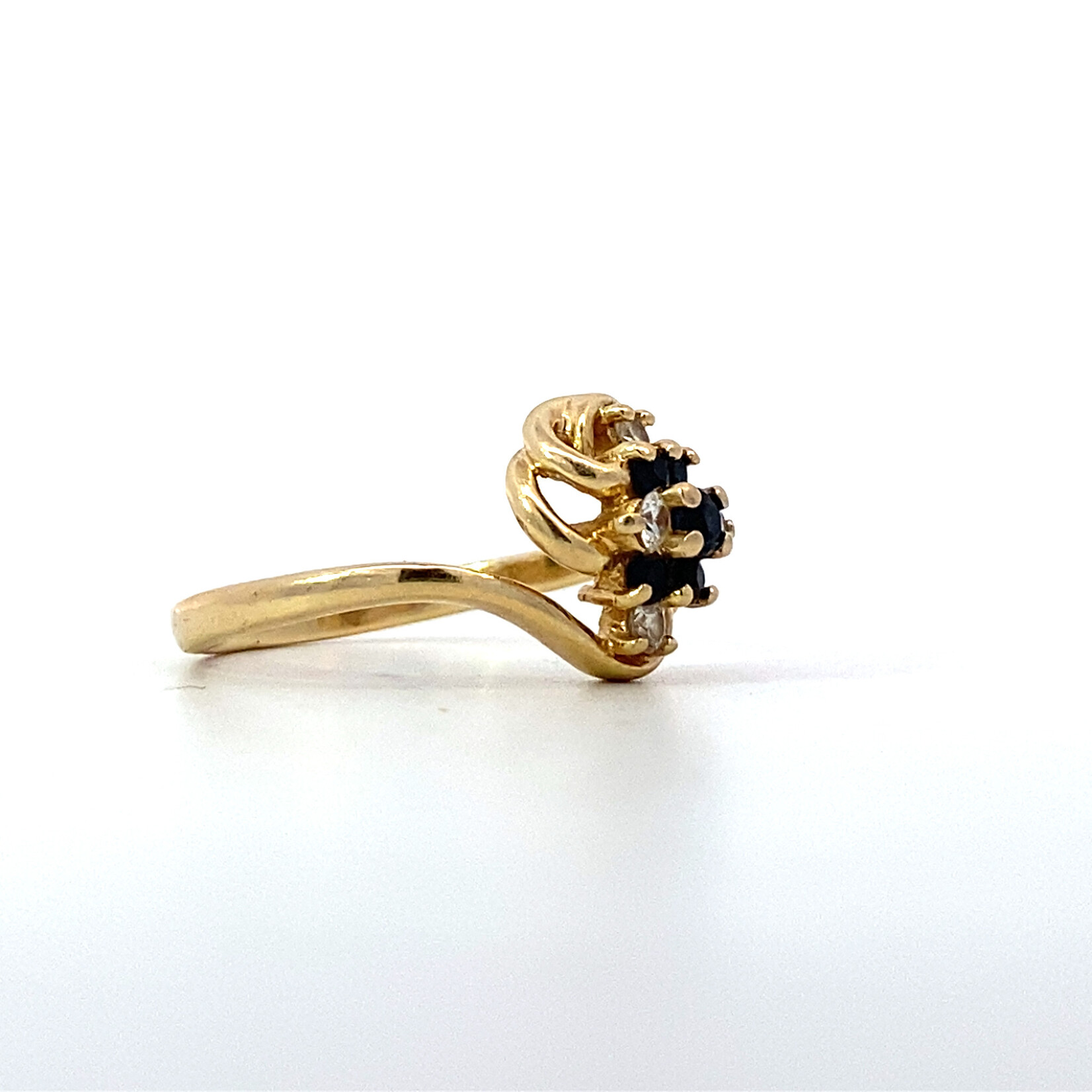 14K Yellow Sapphire & Diamond Ring sz5.5