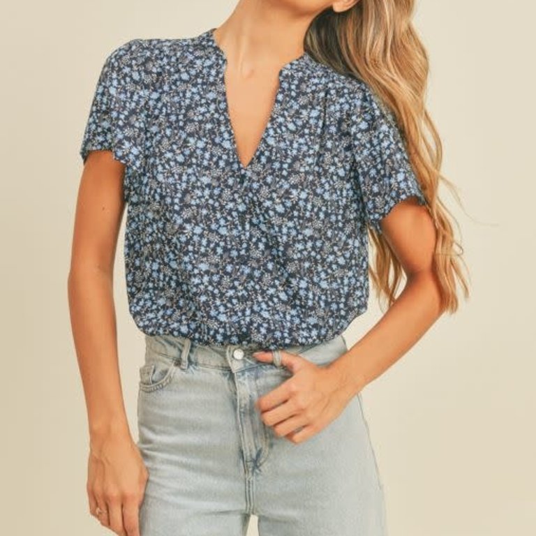Lush Clothing Remi Button Front Blouse