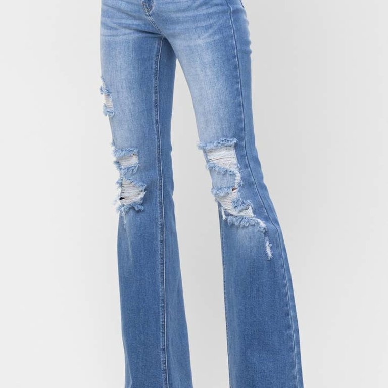 Jelly Jeans Mid rise distressed flare
