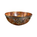 8'' Triple Moon Pentacle Copper Bowl