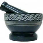 Celtic Knot Soap Stone Mortar and Pestle