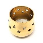 Brass Star Cut Tea Light Candle Holder