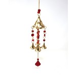 Wind Chime Brass with Beads 9"