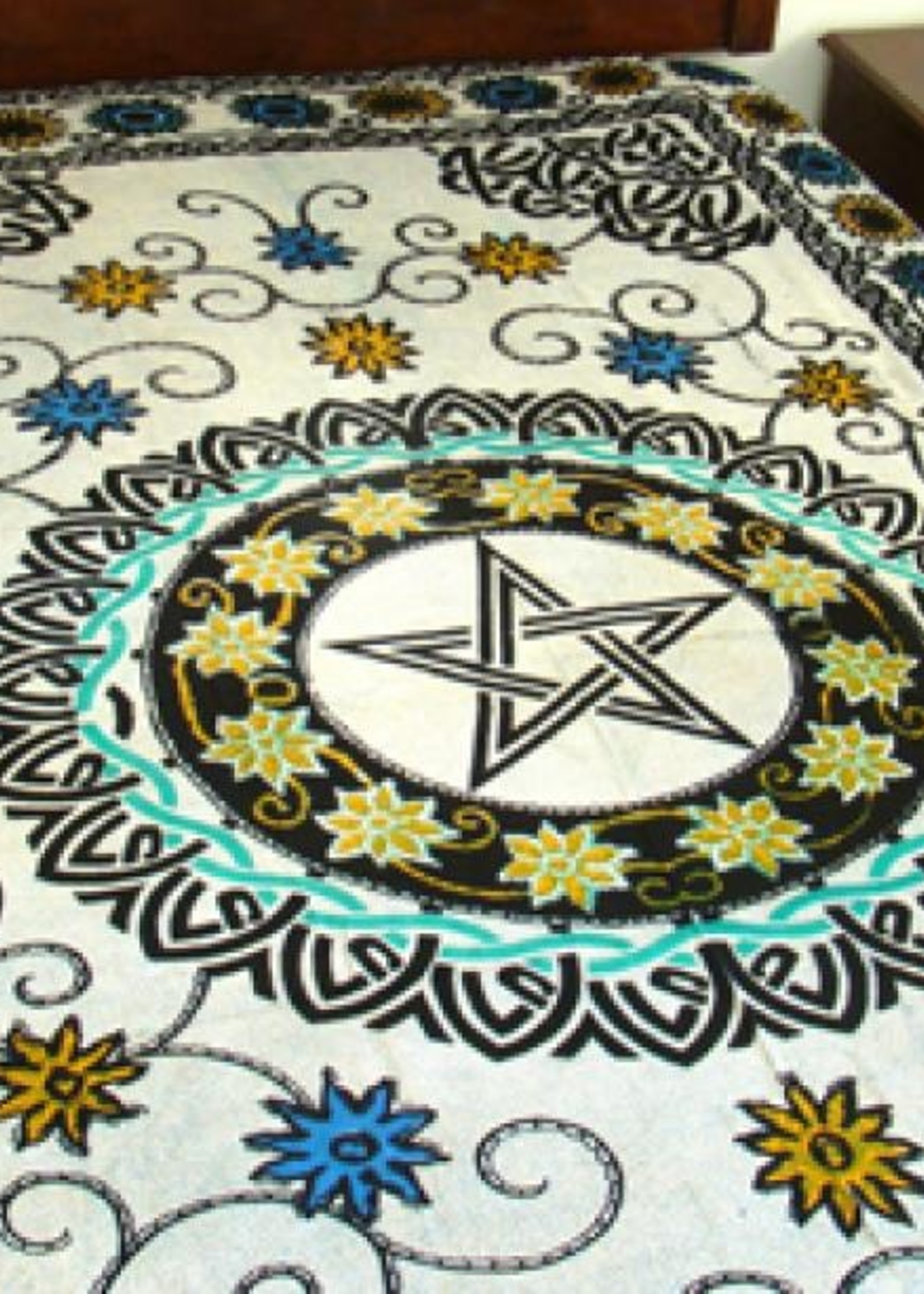 Floral Pentacle Tapestry
