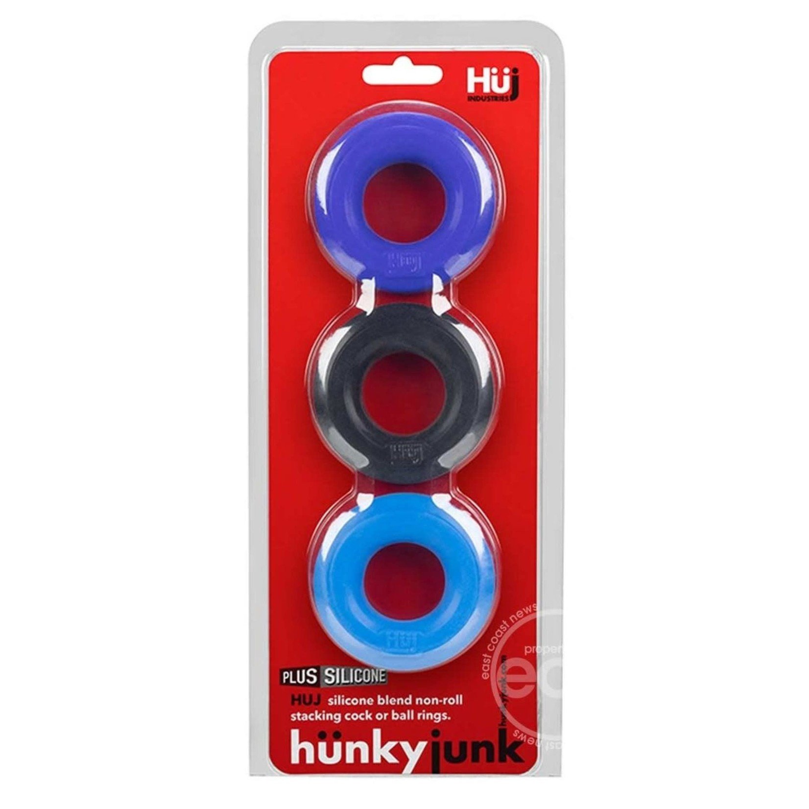 Hunky Junk Hunky Junk - 3 Pack C-Ring - Blue Multi