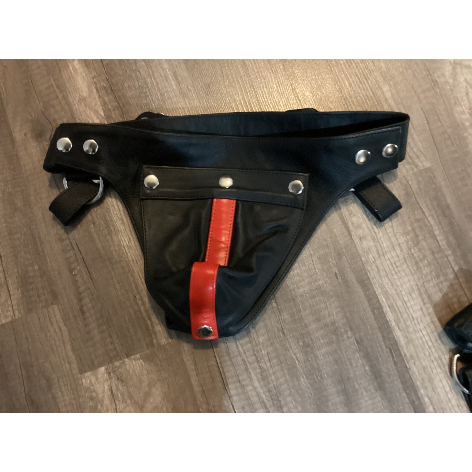 MS Leather Jockstraps w/ Color Stripe