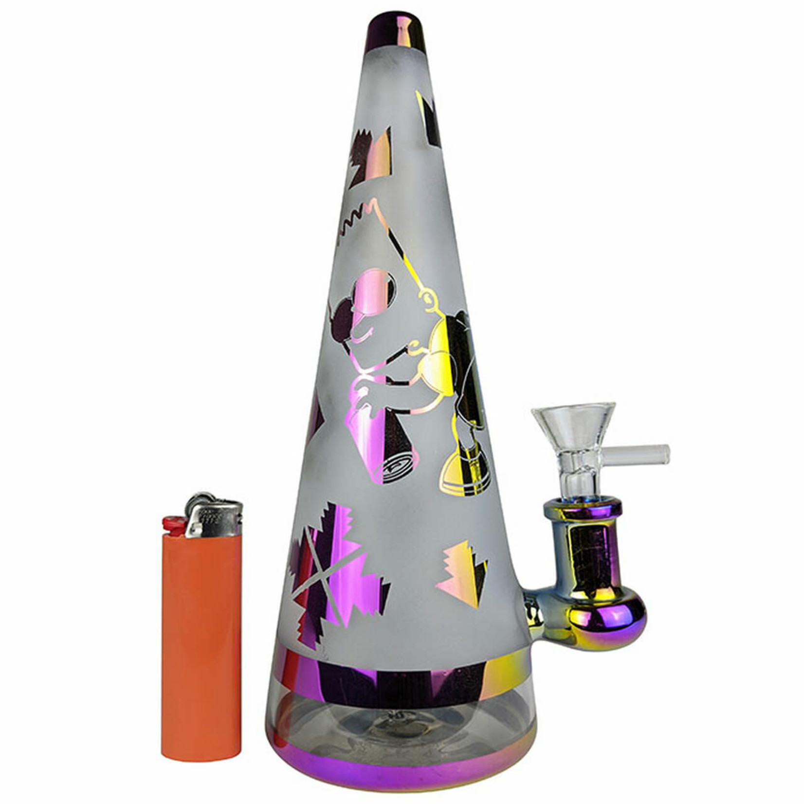 10” Sand Blasted Cartoon Games Decal Cone WP