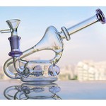 Purple Recycler Glass Bong w/ Inline Perc