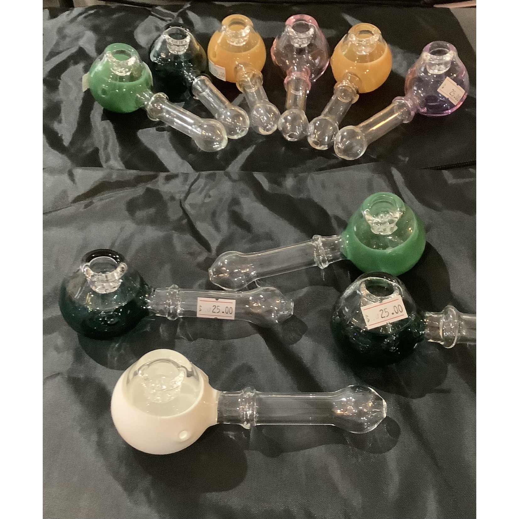 Glass Spoon Multi Colored Built In Screen Pipe