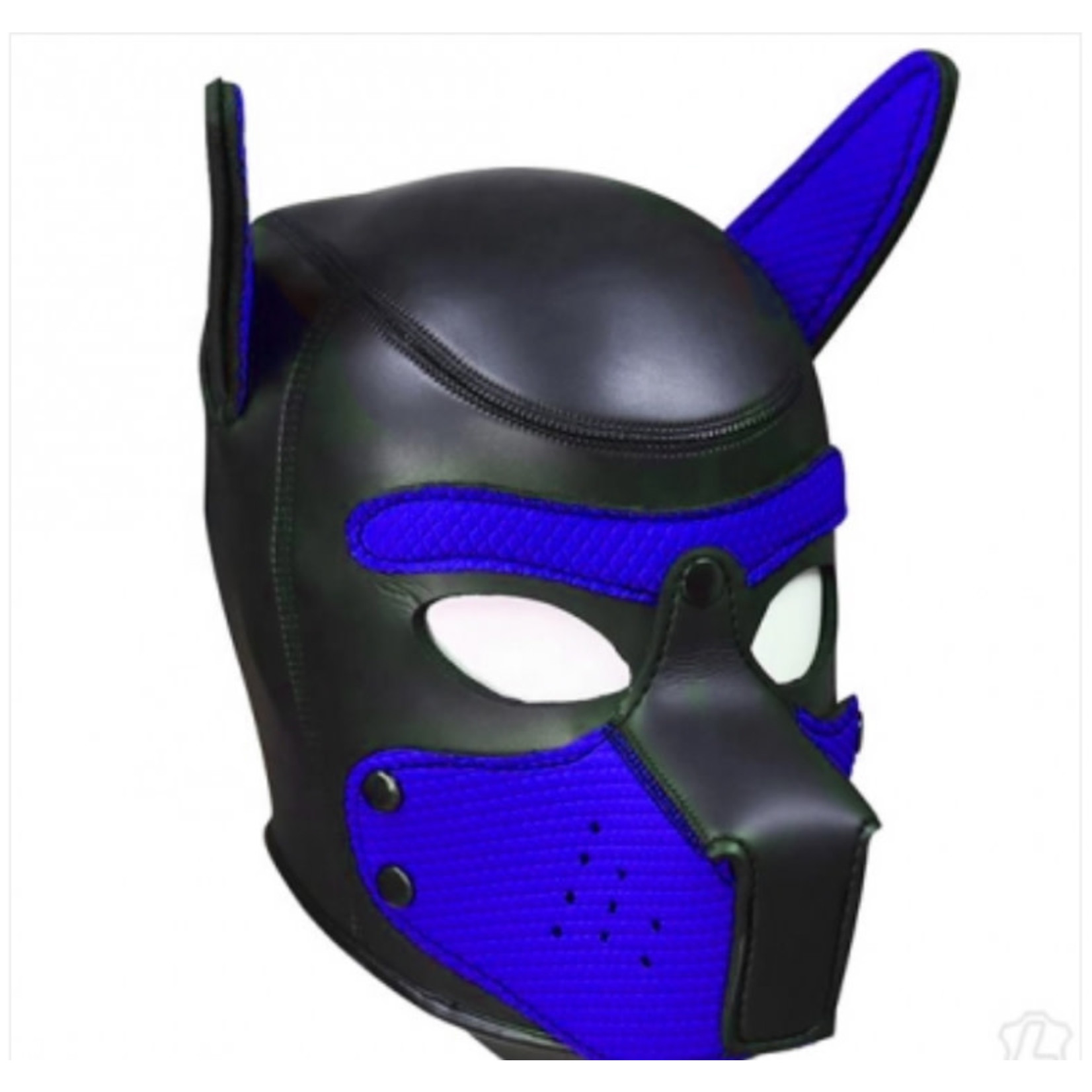 Kookie Neoprene Pup Mask Black Hood with  Colored Snout or Colored Hood with Black Snout