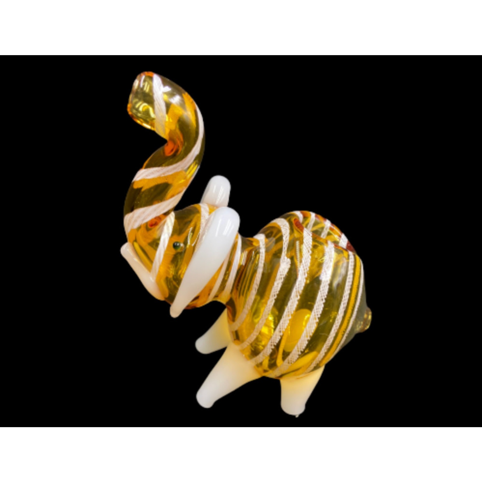 4” 130Gr. All Tube Striped Elephant Glass Pipe