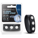Performance Performance VS5 Silicone 3-Snap Cock Strap Black