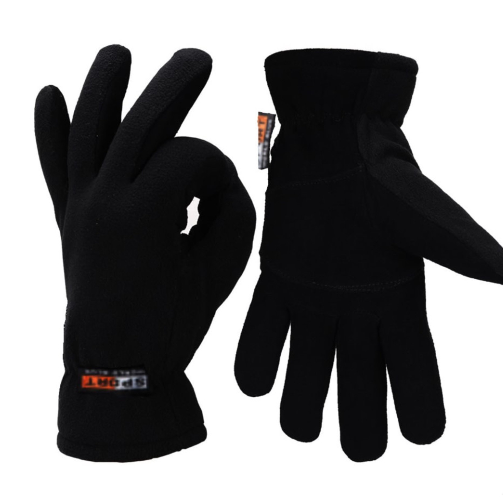 Minky Accessories Men’s Winter Gloves Fleece Black