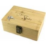 Never Xhale Never Xhale - Bamboo Storage Box w/ Latch & Key