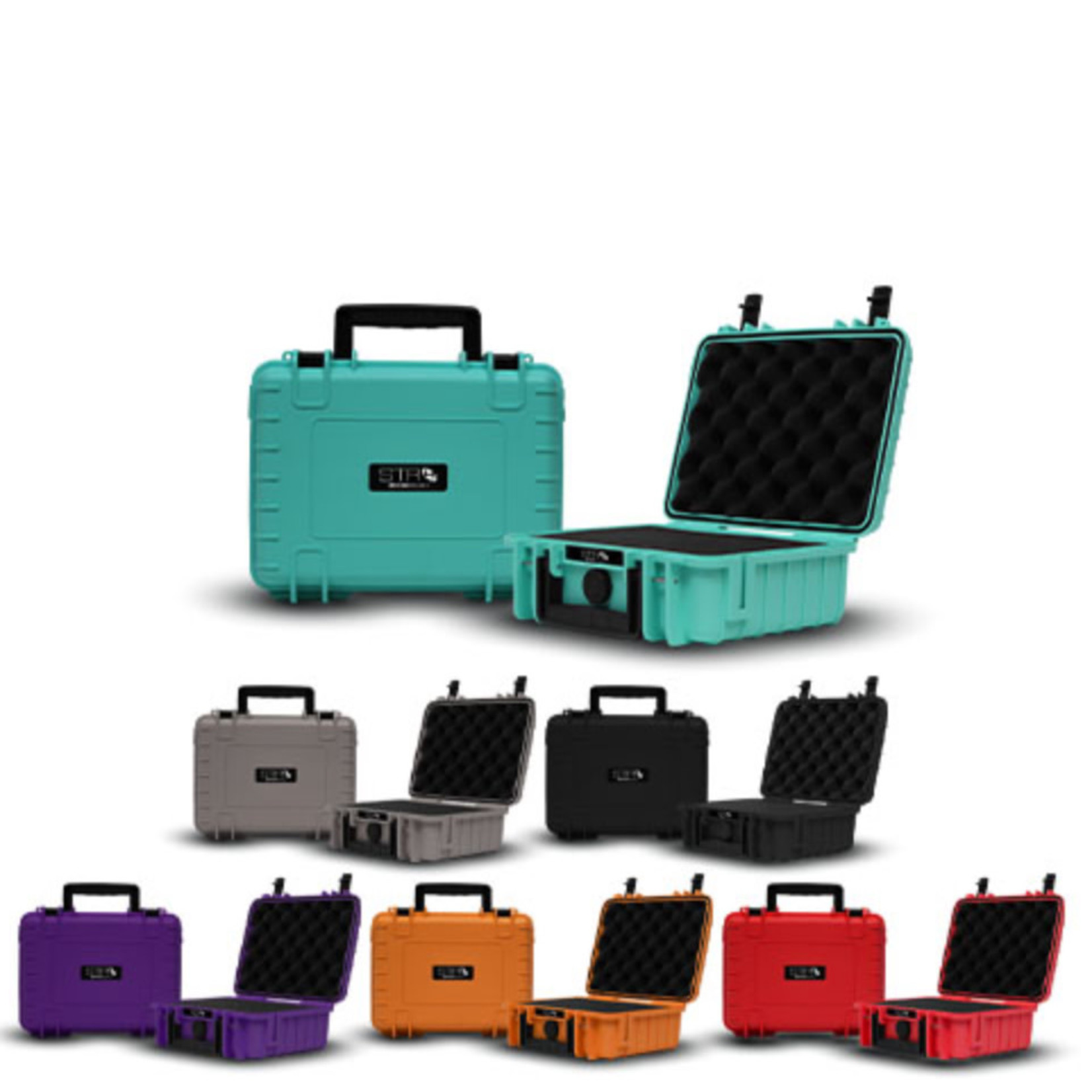 Str8 Str8 Hard Case 10”x7” (w/ 2 layer pre-cut foam): Assorted Colors