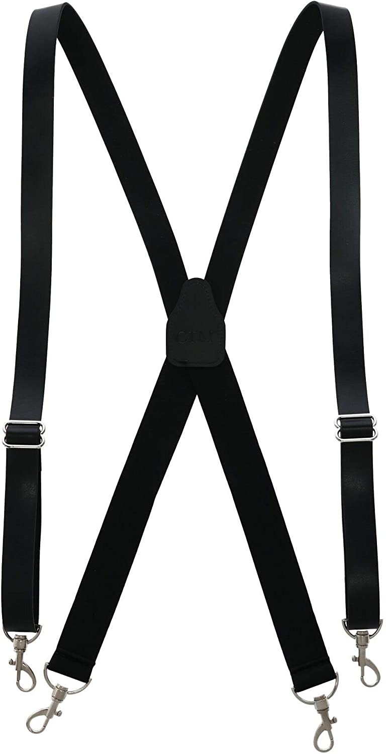 Thin Black 1" Leather Suspender C&J Hammer Hard Accessories