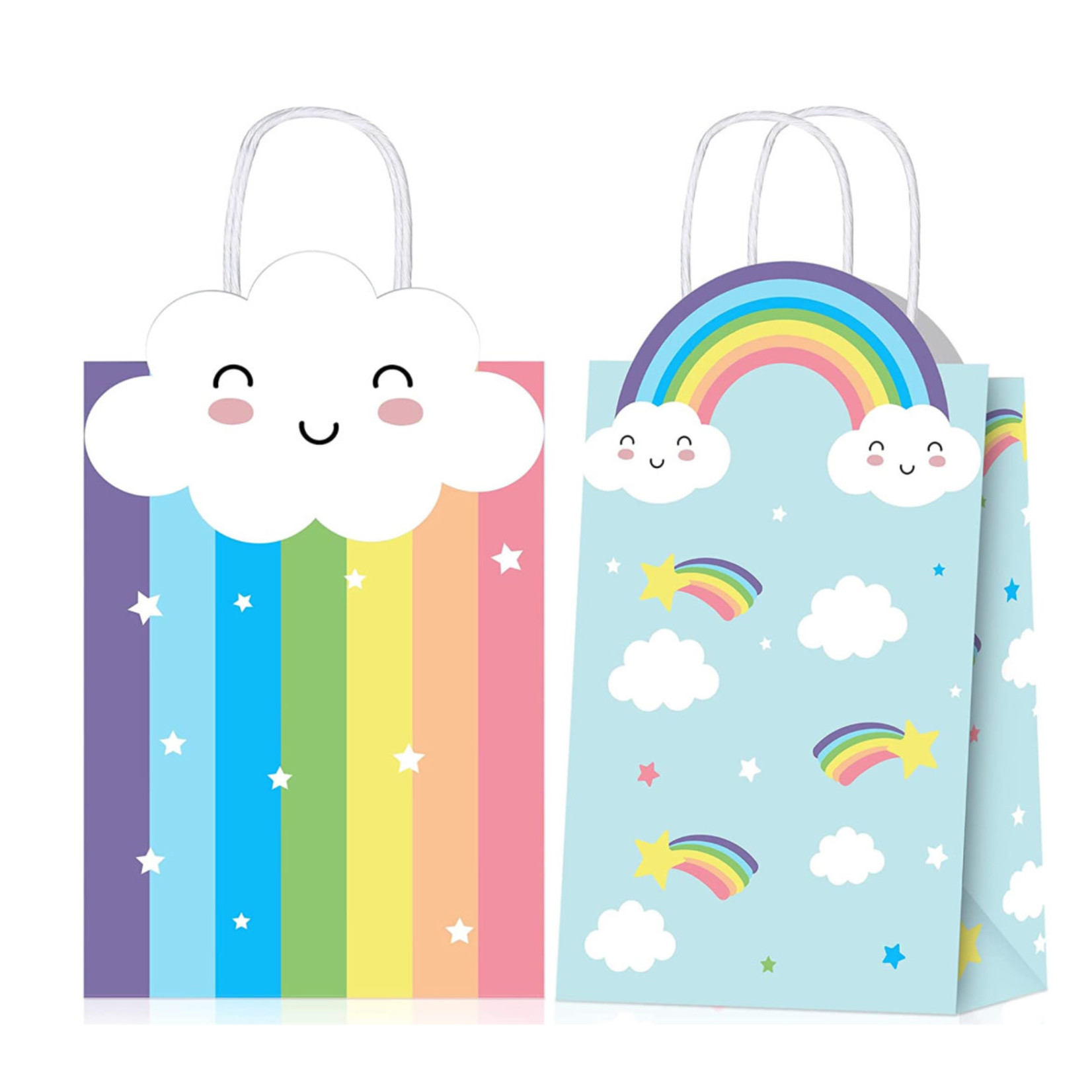 Chinco Rainbow Smiley Cloud Gift Bags- Small
